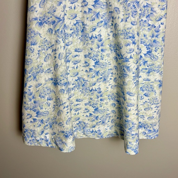 Free People Dainty Retro Dottie Light Blue and White Floral Feminine Mini Dress - Picture 7 of 13